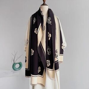 NWT - Cashmere Camellia - Scarf/Shawl/Throw Over Blanket